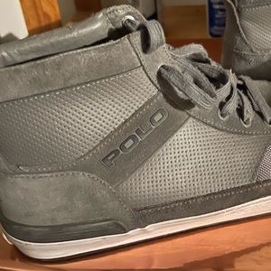 Ralph Lauren Polo high top suede sneakers. NICE!